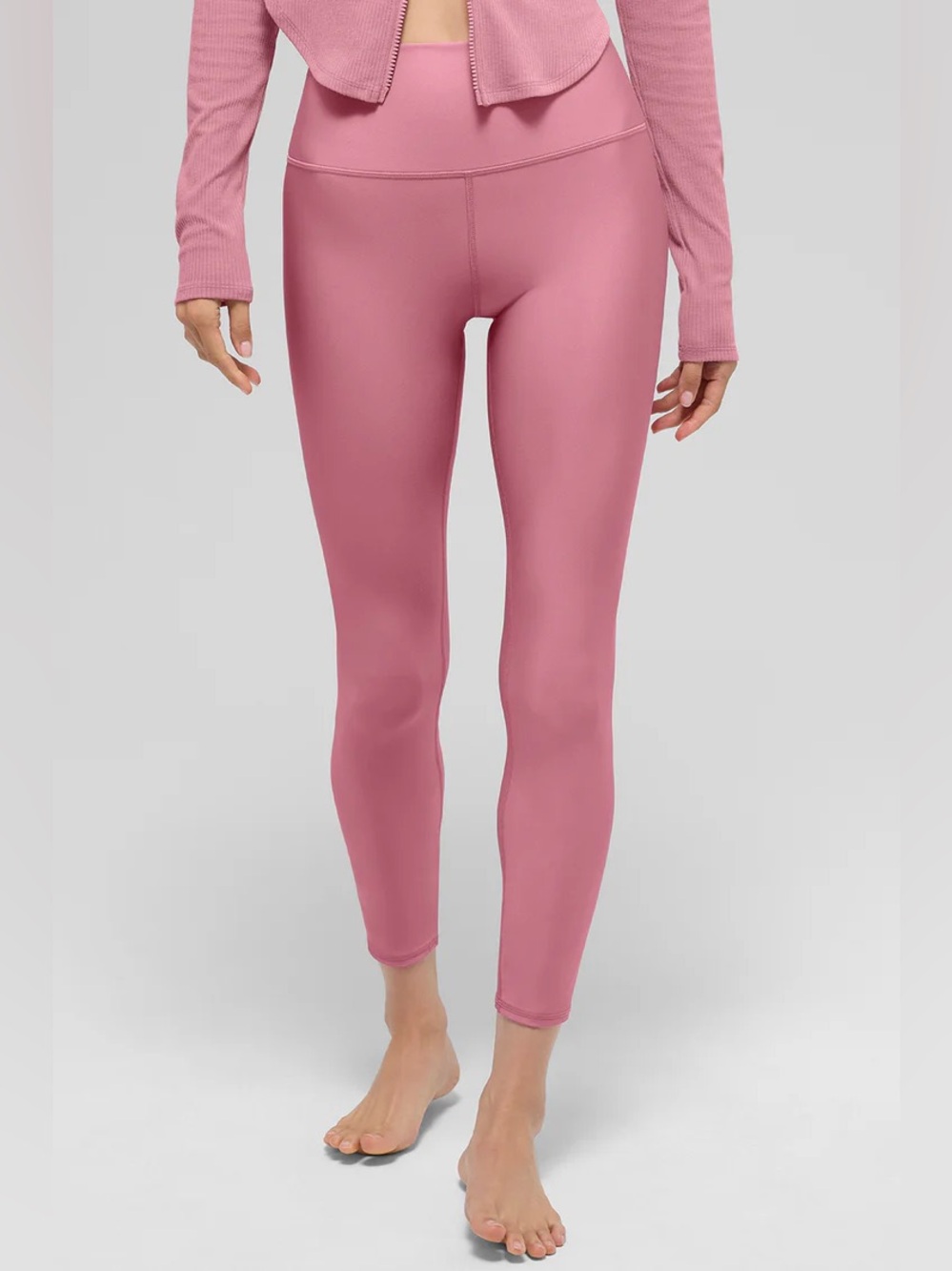 ALO Yoga ⅞ High Waist Airflift Leggings in Pink Wild Rose